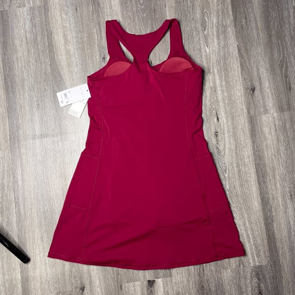 NWT 90 Degree By Reflex Lux Active Tennis Dress in Beet Red Sz S - Picture 4 of 9